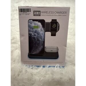 3 in 1 Wireless Charger 15W Fast Charging iPhone Apple Watch AirPods Stand